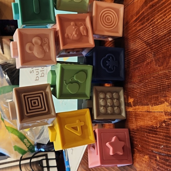 Mini Tudou Baby Blocks ☆ Soft Building Blocks ☆ Baby Toys Teethers  Educational - Picture 1 of 12